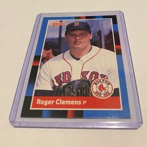Roger Clemens 1988 Donruss Baseball Card # 51 Boston Red Sox Vintage Collectible